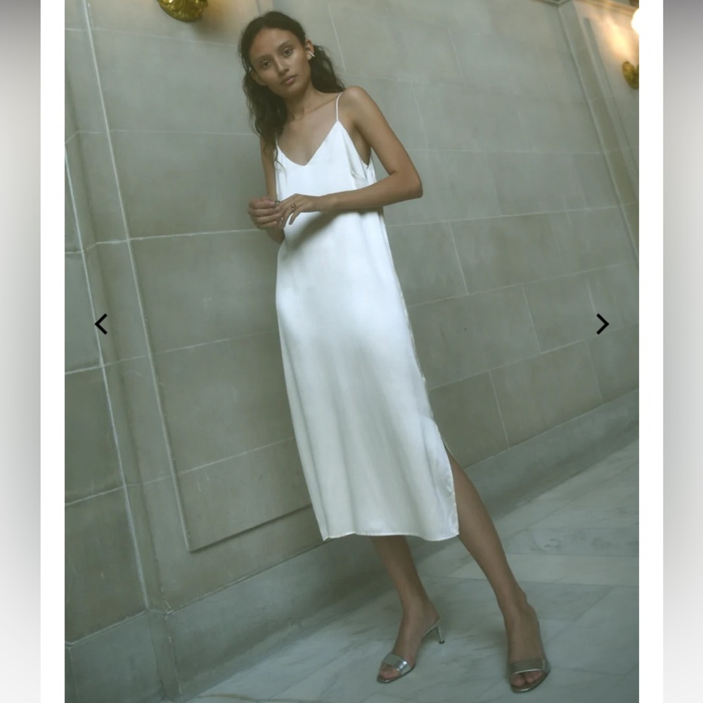 KAMPERETT | SADE Silk Slip Dress in Ivory | 1x